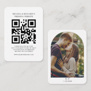 Wedding Website QR Code Photo RSVP Enclosure Card