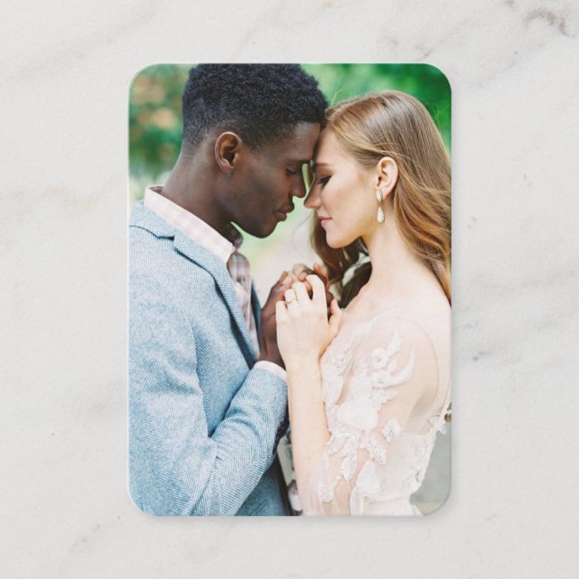 Wedding Website | QR Code Photo RSVP Enclosure Card (Front)