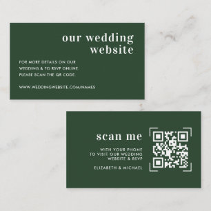 Wedding Website QR Code Scan Enclosure Card