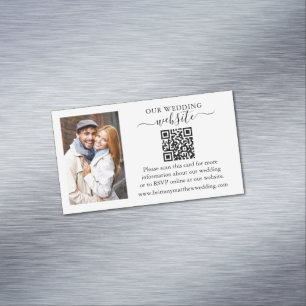 Wedding Website QR Photo 25 Magnet Cards