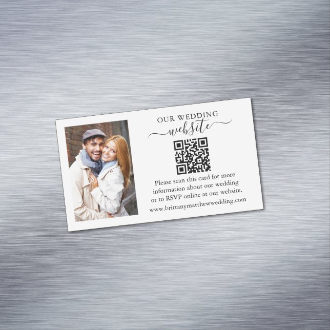 Wedding Website QR Photo 25 Magnet Cards (In Situ)