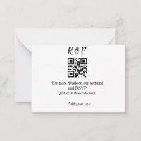 Wedding website rsvp q r code add name text thr