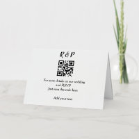 Wedding website rsvp q r code add name text thr
