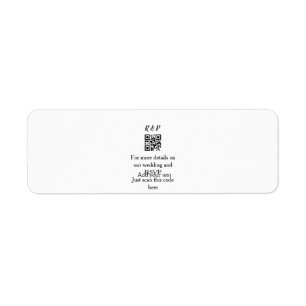 Wedding website rsvp q r code add name text thr return address label
