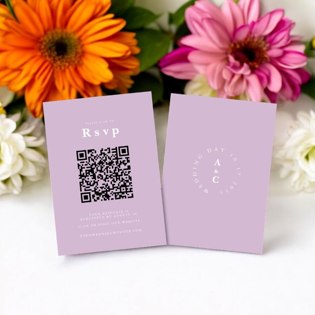  Wedding Website | RSVP QR Code Photo lilic (wedding website , tie the knot qr code , modern wedding rsvp )