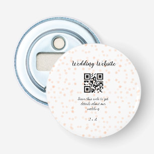 Wedding website scan QR code for details orange so Bottle Opener