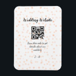 Wedding website scan QR code for details orange so Magnet<br><div class="desc">Design</div>