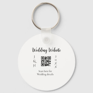 WEDDING WEBSITE SCAN QR COUPLE NAME YEAR SIMPLE MI KEY RING