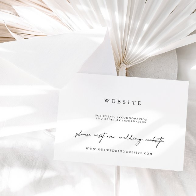 Wedding Website Simple Minimalist Enclosure Card (Creator Uploaded)