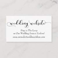 "Wedding Website" Stay in the Loop Enclosure Cards