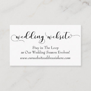 "Wedding Website" Stay in the Loop Enclosure Cards
