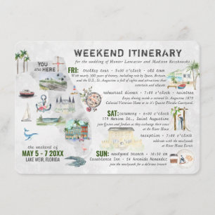 Wedding Weekend in Florida Itinerary Card