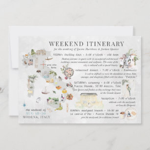 Wedding Weekend in Italy Itinerary Card