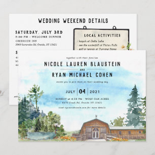 Wedding Weekend Itinerary & Invitation