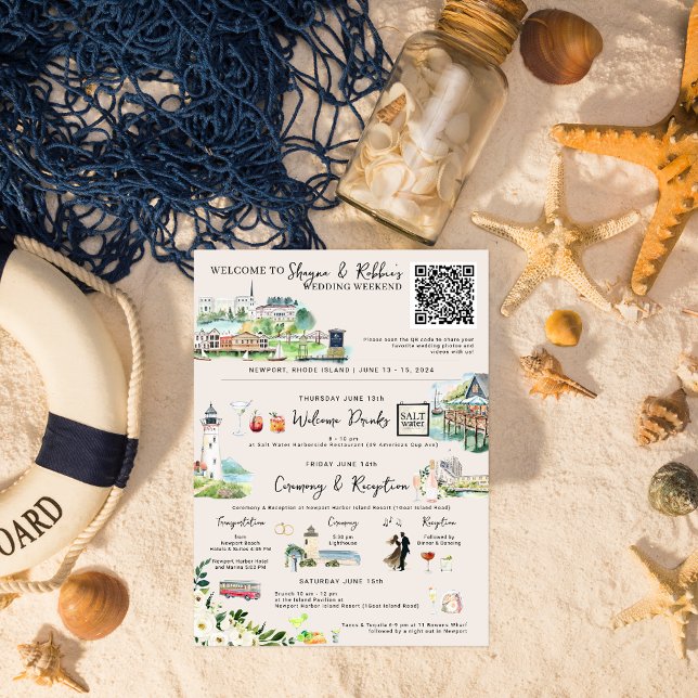 Wedding Weekend Itinerary | Newport, RI Invitation (Creator Uploaded)