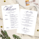 Wedding Weekend Itinerary Timeline Elegant Invitation<br><div class="desc">Wedding Weekend Itinerary Timeline Elegant</div>