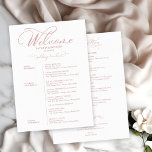 Wedding Weekend Itinerary Timeline Elegant Invitation<br><div class="desc">Transform your wedding day into a celebration of sophistication and elegance with our stunning rose gold calligraphy modern wedding suite! You can personalise it with just a few clicks to express your unique love story. This inspiring collection includes everything you need to create a beautifully cohesive atmosphere, featuring matching menu...</div>