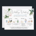 Wedding Weekend Itinerary | Tropical Beach Invitation<br><div class="desc">Including this enclosure card with your wedding invitation is a great way to give your guests additional information on the wedding. Event cards can list the festivities surrounding your wedding, such as welcome cocktails, after-parties, and morning after brunches. If you’re planning a destination wedding, events cards are a great way...</div>