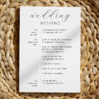 Wedding Weekend Itinerary & Welcome Bag | Timeline