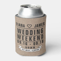 Wedding Weekend Typography | Burlap Style
