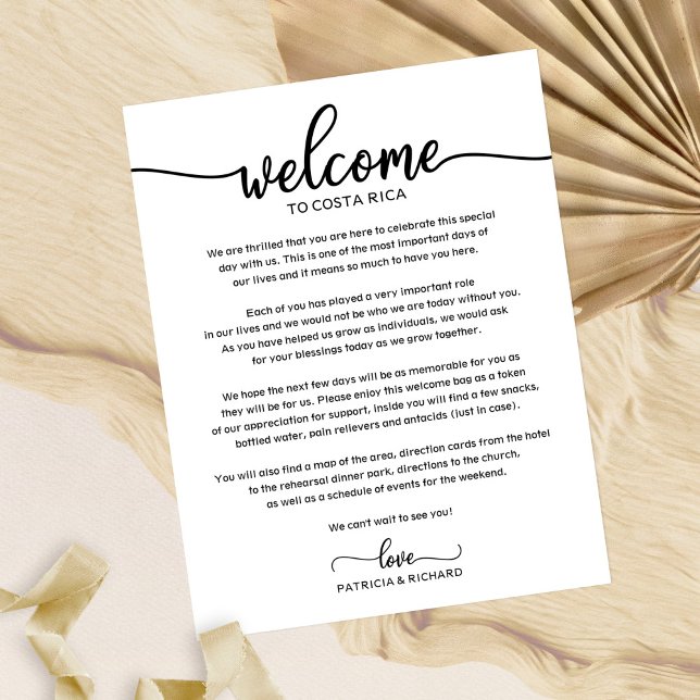 Wedding Weekend Welcome Letter (Creator Uploaded)