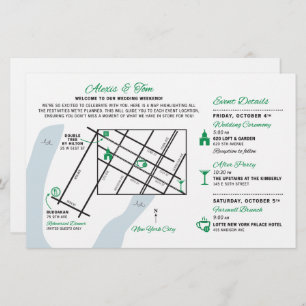 Wedding Weekend Welcome Map - CUSTOM for ALEXIS