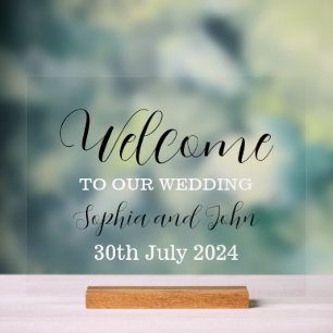 Wedding Welcome Acrylic Sign