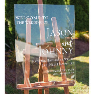 Wedding Welcome  Acrylic Sign
