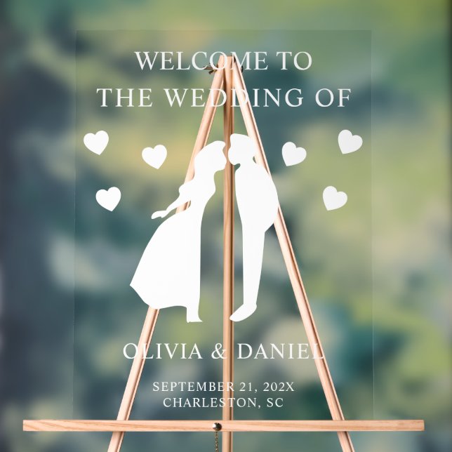 Wedding Welcome Acrylic Sign Minimalist (Neutral)