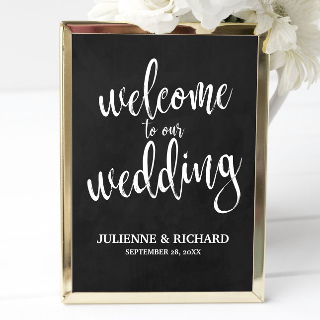Wedding Welcome Affordable Chalkboard Sign Invitation (Creator Uploaded)