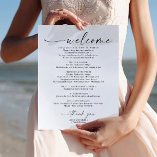 Wedding Welcome And Itinerary Letter 8.5 x 11  Custom Letterhead