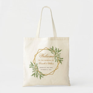 Wedding Welcome Bag - Botanical Geometric Greenery