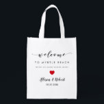 Wedding Welcome Bag for Hotel Guest, Red Heart<br><div class="desc">Fill these fun reusable bags with your favourite treats to help make your guests' stay more enjoyable.</div>