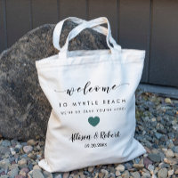 Wedding Welcome Bag, Hotel Destination Grey Teal