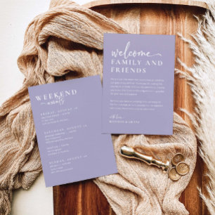 Wedding Welcome Bag Letter & Weekend Timeline Card