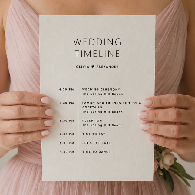 Wedding Welcome Bag | Weekend Itinerary Timeline Invitation (Creator Uploaded)