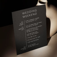 Wedding Welcome. Black Weekend Itinerary Timeline