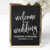 Wedding Welcome Chalkboard 8x10 Sign