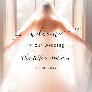 Wedding welcome elegant script minimalist