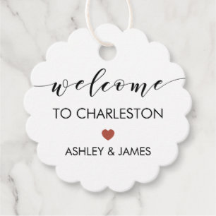Wedding Welcome Gift Tag, Hotel Guests, Terracotta Favour Tags