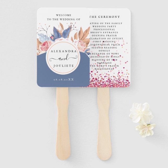  Wedding Welcome Hand Fan (Front and Back)