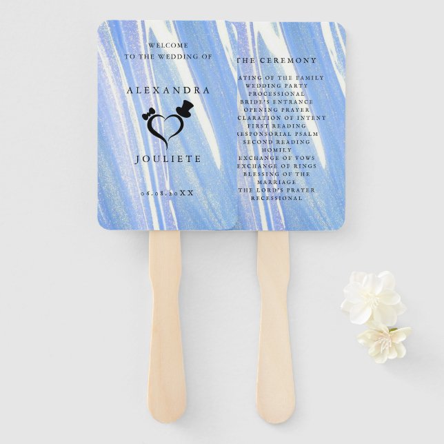  Wedding Welcome Hand Fan (Front and Back)