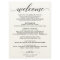 Wedding Welcome Itinerary Letter - Hotel Bag 