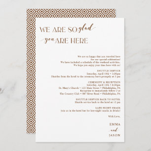 Wedding Welcome letter Boho terracotta Thank You Card