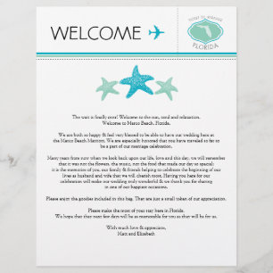 Wedding Welcome Letter for Florida