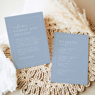 Wedding Welcome Letter & Timeline Itinerary Card