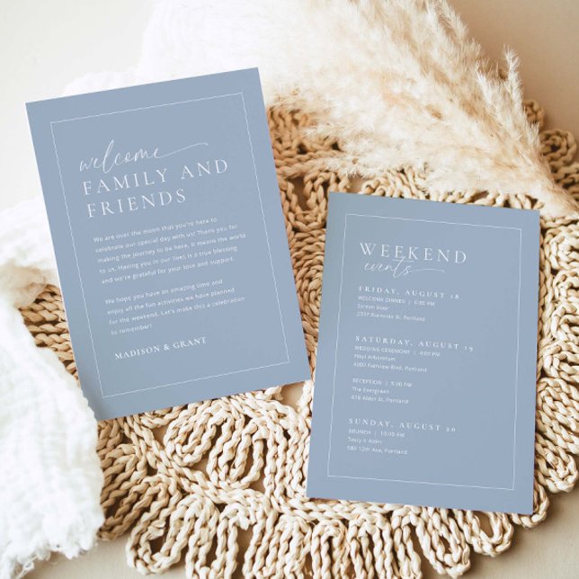 Wedding Welcome Letter & Timeline Itinerary Card (Creator Uploaded)