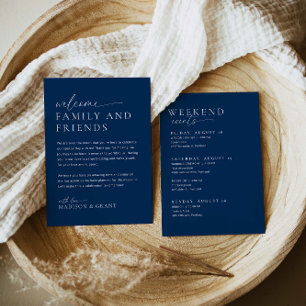 Wedding Welcome Letter & Timeline Itinerary Card