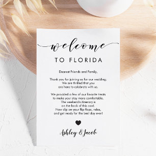 Wedding Welcome Letter & Weekend Itinerary Card