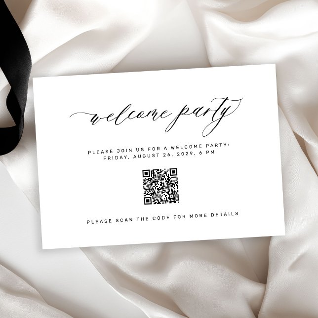 Wedding welcome party QR code details invitation (Creator Uploaded)
